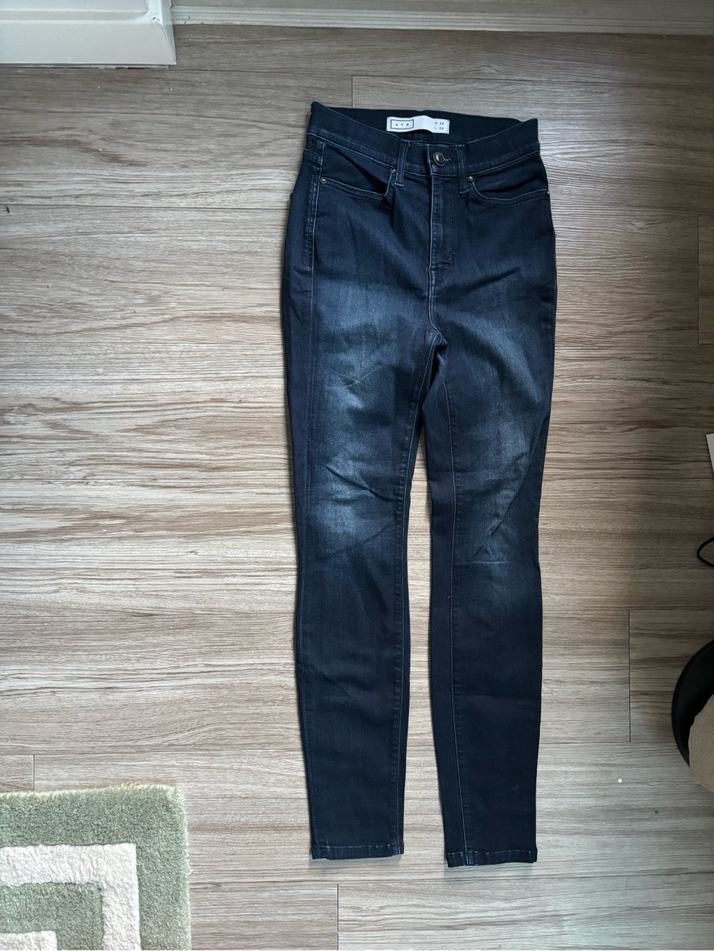 AYR Dark Indigo High-Rise Skinny Jeans